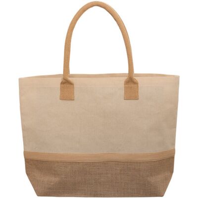 Wanderlust Laminated Jute & Canvas Tote Bag Thumbnail