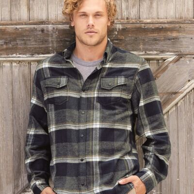 Men's Snap Front Plaid Flannel Shirt Thumbnail