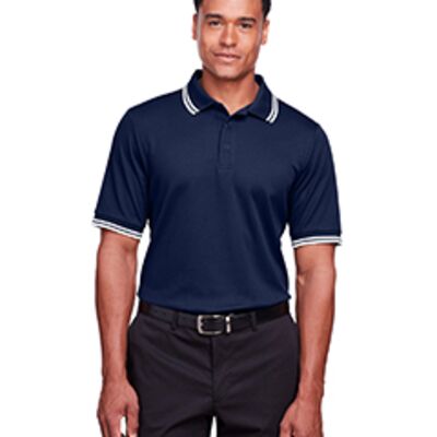 CrownLux Performance® Men's Plaited Tipped Polo Thumbnail