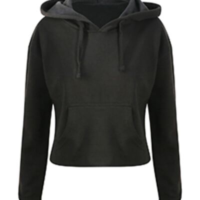 Ladies' Girlie Cropped Hooded Fleece with Pocket Thumbnail