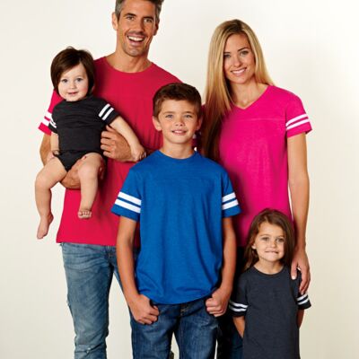 Rabbit Skins Toddler Fine Jersey Football T-Shirt Thumbnail