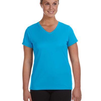Ladies' Moisture-Wicking V-Neck T-Shirt Thumbnail