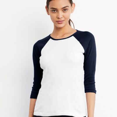 Bella Ladies 3/4 Sleeve Contrast T-Shirt Thumbnail
