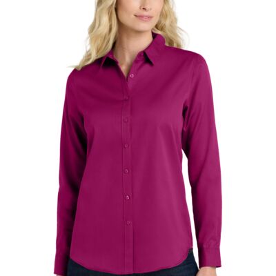 Ladies Long Sleeve SuperPro ™ React ™ Twill Shirt Thumbnail