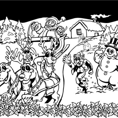 Santa snow scene Thumbnail