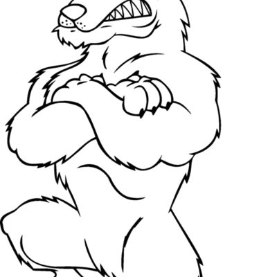 wolf standing on ball Thumbnail