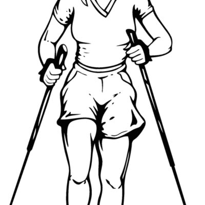 nordic walking 03bw Thumbnail